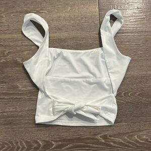 Princess Polly White Tie Back Tank Top